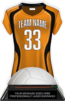 Volleyball Jersey Colorix-T Acrylic Trophy- Orange