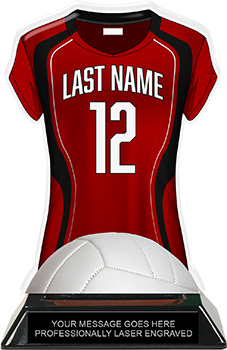 Volleyball Jersey Colorix-T Acrylic Trophy- Red