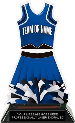 Cheer Uniform Colorix-T Acrylic Trophy - Blue