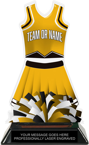 Cheer Uniform Colorix-T Acrylic Trophy - Gold