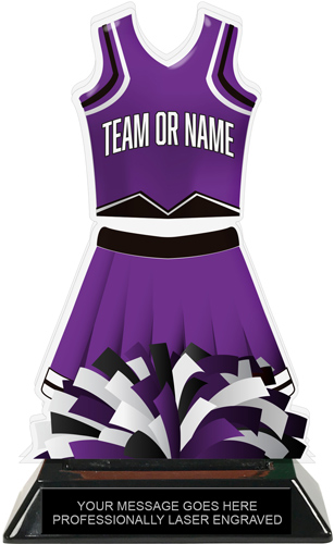 Cheer Uniform Colorix-T Acrylic Trophy - Purple