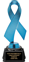 Blue Awareness Ribbon Trophy