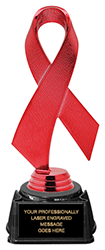 Red Awareness Ribbon Trophy