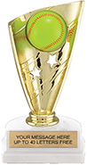 Softball Banner Trophy with 3D Sport Ball