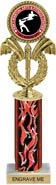 Wreath & Torch Custom Insert Trophy w/ Column - 12 inch