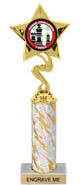 Star Custom Insert Trophy w/ Column - 12.5 inch