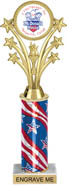 Shooting Stars Custom Insert Trophy w/ Column - 12.5 inch