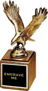 Antique Bronze Eagle on Walnut Base
