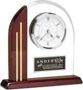 Arch Clock with Glass Upright