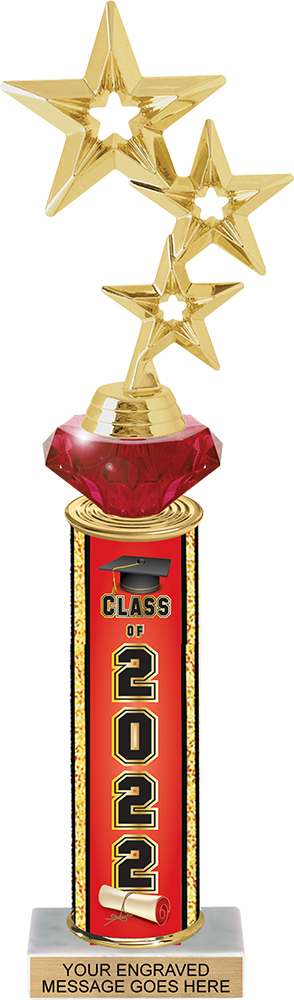 Diamond Riser Class of 2022 Column Trophy - 13 inch