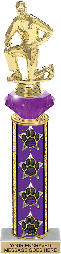 Diamond Riser 2022 13 inch Paw Column Trophy