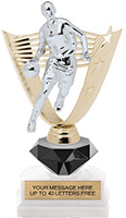 Basketball Female Diamond Riser Victory Backdrop Trophy