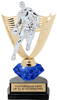 Basketball Male Diamond Riser Victory Backdrop Trophy