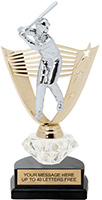 Baseball Diamond Riser Victory Backdrop Trophy