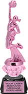 Cheer Pink Metallic Diamond Riser Trophy on Synthetic Regal Base