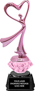 Dance Pink Metallic Trophy on Synthetic Regal Base