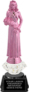 Pageant Pink Metallic Diamond Riser Trophy on Synthetic Regal Base