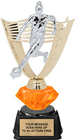 Soccer Female Diamond Riser Victory Backdrop Trophy