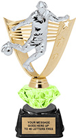 Soccer Male Diamond Riser Victory Backdrop Trophy