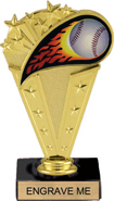 Baseball Flame Sport Theme Trophy
