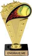 Softball Flame Sport Theme Trophy