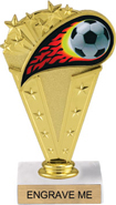 Soccer Flame Sport Theme Trophy
