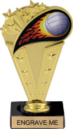 Volleyball Flame Sport Theme Trophy