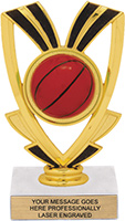 Basketball Victory Ribbon Trophy