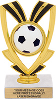 Soccer Victory Ribbon Trophy