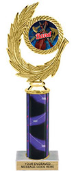 Feather Color Insert Trophy w/ Column