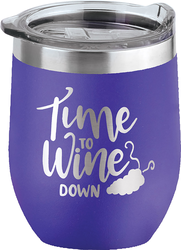 Tahoe© 16 oz Wine Tumbler with Premium Slide Lid - Purple