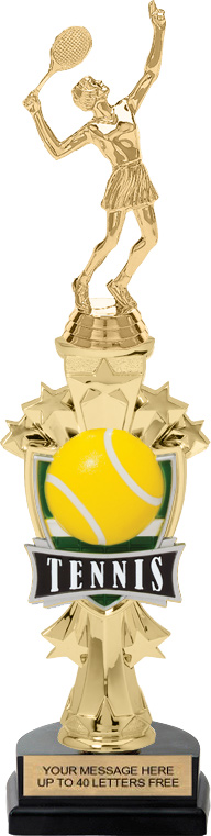 Tennis Shooting Star Sport Riser Trophy