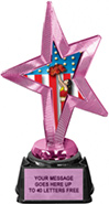 EXCLUSIVE Pink Star Insert Trophy with Synthetic Base