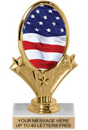 Oval-Shaped Color Insert Trophy