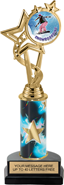 EXCLUSIVE Color Insert Trophy w/ Column on Marble Tone Base