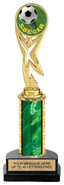 Star Victory Color Insert Trophy w/ Column on Marble Tone Base