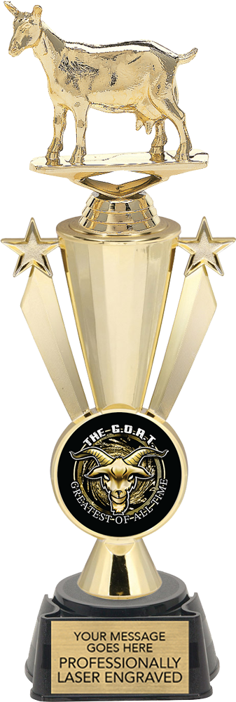 The GOAT Victory Star Insert Cup with Figure on Regal Base