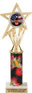 Shooting Star Power Color Insert Trophy w/ Column