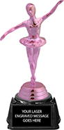 Ballet Pink Metallic Trophy on Synthetic Regal Base