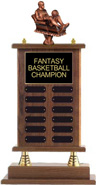 Fantasy Basketball Walnut Finish Perpetual Trophy