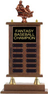 Fantasy Baseball Walnut Finish Perpetual Trophy