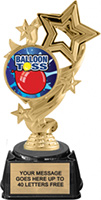 Four-Star Color Insert Trophy on Synthetic Regal Base