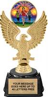Eagle Color Insert Trophy on Synthetic Regal Base