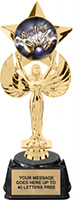 Winged Star Victory Color Insert Trophy on Synthetic Regal Base