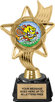 Ribbon Star Color Insert Trophy on Synthetic Regal Base