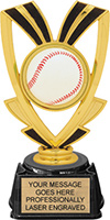 Baseball Victory Ribbon Trophy on Regal Base