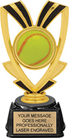 Softball Victory Ribbon Trophy on Regal Base