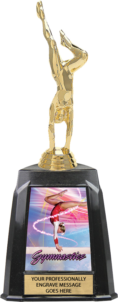 Gymnastics Female Exclusive Tri-Tower Trophy - 10 inch