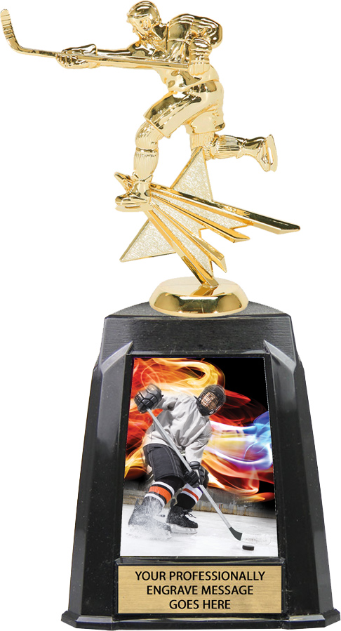 Hockey Exclusive Tri-Tower Trophy - 10 inch