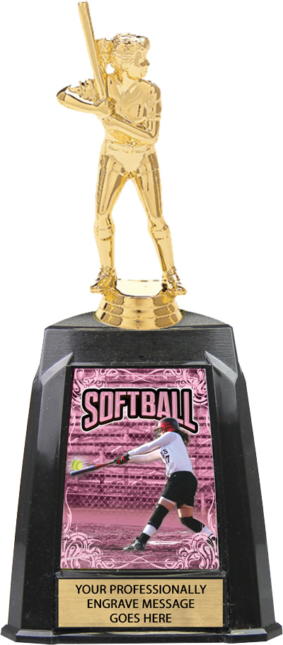 Softball Exclusive Tri-Tower Trophy - 10 inch